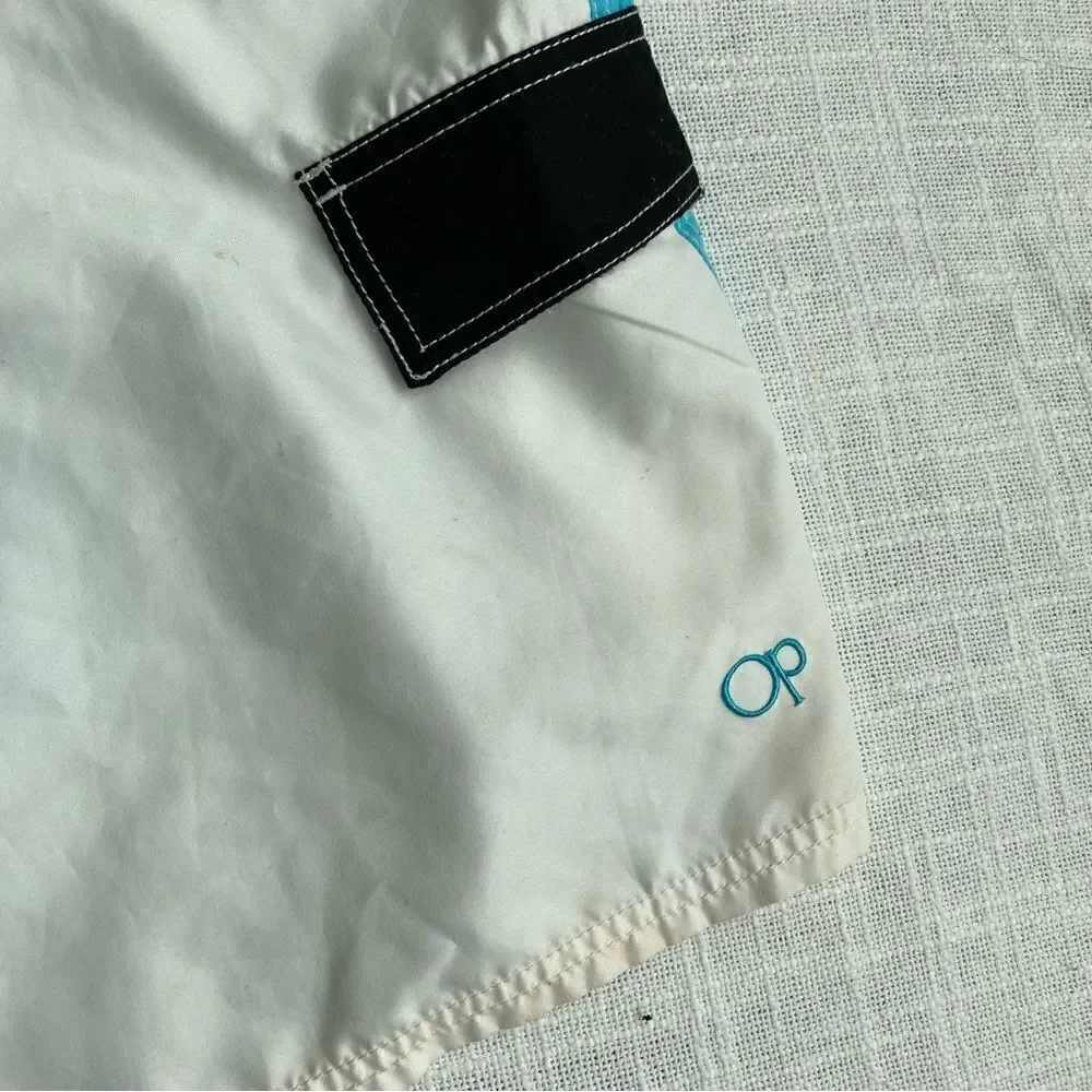 OP Men’s Swim Shorts Arctic White Combo Sz L